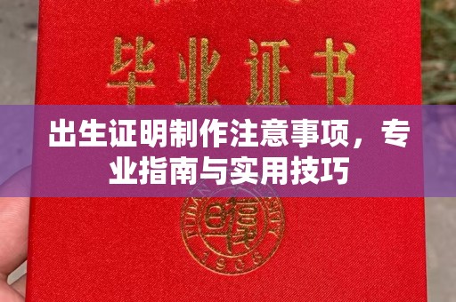 上蔡出生证明制作注意事项，专业指南与实用技巧