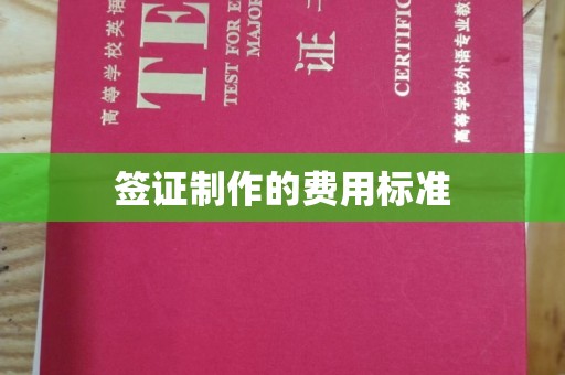 上蔡签证制作的费用标准