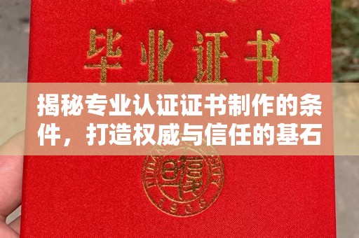 上蔡揭秘专业认证证书制作的条件，打造权威与信任的基石
