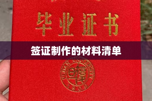 上蔡签证制作的材料清单