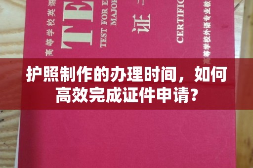 上蔡护照制作的办理时间，如何高效完成证件申请？