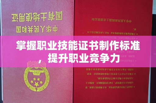 上蔡掌握职业技能证书制作标准，提升职业竞争力