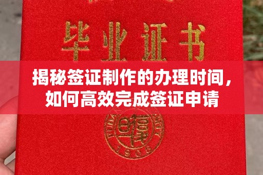 上蔡揭秘签证制作的办理时间，如何高效完成签证申请