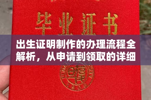 上蔡出生证明制作的办理流程全解析，从申请到领取的详细指南